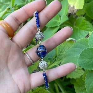Blue beaded bracelet